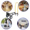 Hand Truck Dual Purpose 2 Wheel Dolly Cart and 4 Wheel Push Cart with Swivel Wheels 330 Lbs Capacity Heavy Duty Platform Cart for Moving/Warehouse/Gar