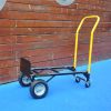 Hand Truck Dual Purpose 2 Wheel Dolly Cart and 4 Wheel Push Cart with Swivel Wheels 330 Lbs Capacity Heavy Duty Platform Cart for Moving/Warehouse/Gar