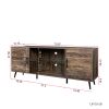 TV Stand Mid-Century Wood Modern Entertainment Center Adjustable Storage Cabinet TV Console for Living Room