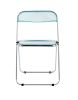 Blue Clear Transparent Folding Chair Chair Pc Plastic Living Room Seat