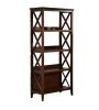 4 Tier Bookcases; 67&lsquo;&rsquo; Bookshelf with Sturdy Solid Frame; Shelves for Home and Office Organizer; Walnut