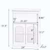 White Bathroom Cabinet with Glass