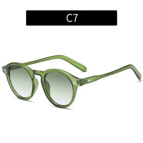 Fashion Vintage Round Frame Sunglasses (Option: Picture Color-C7)