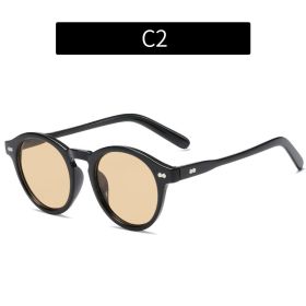 Fashion Vintage Round Frame Sunglasses (Option: Picture Color-C2)