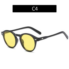 Fashion Vintage Round Frame Sunglasses (Option: Picture Color-C4)