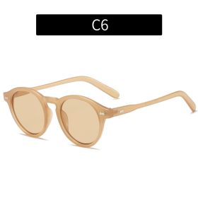 Fashion Vintage Round Frame Sunglasses (Option: Picture Color-C6)