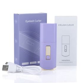 Portable Electric Heating Eyelash Curler Long-lasting Setting (Option: Purple Foreign Trade Edition)