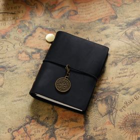 Diary Manual Notes Kraft Notebook (Option: Leather Black)