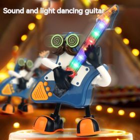 Electric Dancing Mr Rock & Roll Music Light Swing Saxophone Guitar Dancing Robot Toy (Option: Guitar)