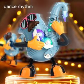 Electric Dancing Mr Rock & Roll Music Light Swing Saxophone Guitar Dancing Robot Toy (Option: Saxophone)