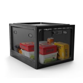 Refrigerator Food Storage Box With Combination Lock (Option: Semi Transparent Black)