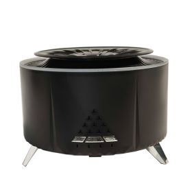 White Noise Flame Aroma Diffuser Desktop (Option: V28 Black Basic Style-EU)