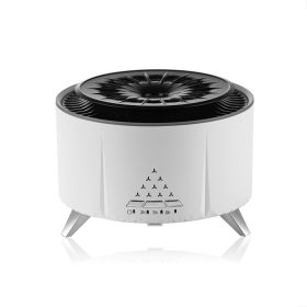 White Noise Flame Aroma Diffuser Desktop (Option: V28 White Basic Style-US)