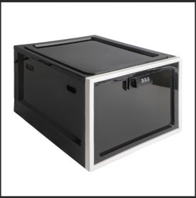 Refrigerator Food Storage Box With Combination Lock (Option: Black And White)