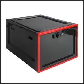 Refrigerator Food Storage Box With Combination Lock (Option: Black Red)