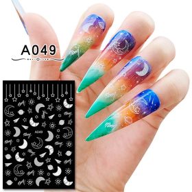 Christmas Nail Sticker With Adhesive (Option: A049 White)