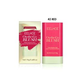 Brightening And Repairing Three-dimensional Highlight Delicate Waterproof Multifunctional Blush Stick (Color: Red)