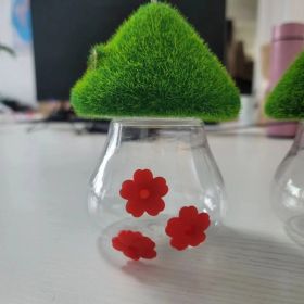 Cute Mushroom-shaped Hummingbird Feeder (Option: Red Flower)