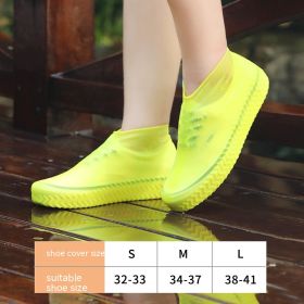 Thickening And Wear-resistant Rain Boots Cover Students (Option: Yellow-M)