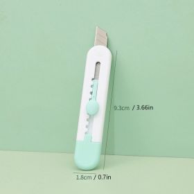 1pc Solid Color Mini Utility Knife ((3.6 Inch *0.7 Inch)) (Color: Mint Blue (3.6 Inch *0.7 Inch))