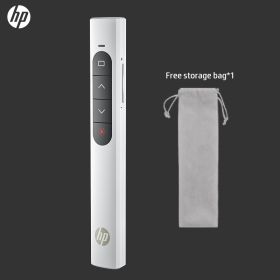 HP Wireless Presenter, Wireless Presentation Remote Clicker With Laser Pointer With Hyperlink & Volume Remote Control For Keynote/PPT/Mac/PC/Laptop (Model: White Battery Version)