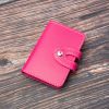 Stylish Faux Leather Credit Card Holder - Minimalist Flap Button Purse With Multi Card Slots