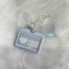 Light Blue Waterproof Card Holder Keychain: Perfect for Backpack Decoration, Car Accessories, and Holiday Gifts!