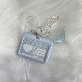 Light Blue Waterproof Card Holder Keychain: Perfect for Backpack Decoration, Car Accessories, and Holiday Gifts! (Style: D)