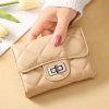 Turn Heads with This Stylish Argyle Quilted Short Wallet - Women's Mini PU Leather Coin Purse