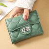 Turn Heads with This Stylish Argyle Quilted Short Wallet - Women's Mini PU Leather Coin Purse