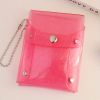 Transparent Glitter Card Holder, Mini Snap Button Coin Purse, Cute Card Storage Bag With Keychain