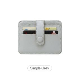 Slim & Stylish Women's Credit Card Holder - Multi Card Slots & Flap Snap Closure (Color: Simple Gray)