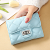 Turn Heads with This Stylish Argyle Quilted Short Wallet - Women's Mini PU Leather Coin Purse