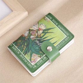 Vintage Flower Pattern Card Case, Portable Credit Card Holder, Women's Clutch Purse (Style: Nerium Oleander)