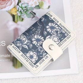 Vintage Flower Pattern Card Case, Portable Credit Card Holder, Women's Clutch Purse (Style: Chrysanthemum)