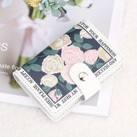 Vintage Flower Pattern Card Case, Portable Credit Card Holder, Women's Clutch Purse (Style: Flower)