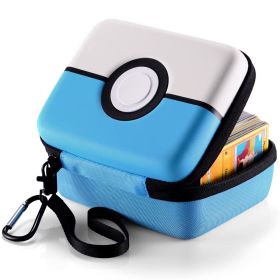 400+ Capacity Hard-Shell Carrying Case - Perfect Gift for Boys Who Love PTCG Trading Cards! (Color: Blue)