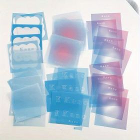 50 Sheets/Pack Transparent, Writable Gradient Sulfuric Acid Paper Sticky Notes - Increase Productivity! (Style: Blue Gradient 50 Sheets/Pack)