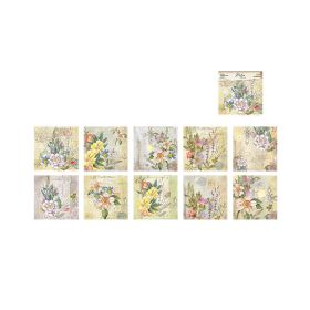 50pcs/Pack Vintage Flower Material Paper - Perfect for DIY Decor, Collage Cards, Junk Journals & More! (Style: F)