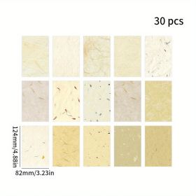 30pcs/pack Material Paper Handmade Special Paper Hand Account Decoration Material Paper (Style: Yellowing With Age)