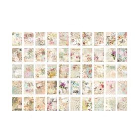 100 Pieces/set, DIY Material, Vintage Scrapbook, Message Paper, Journal Book Material, 3.9 Inch * 5.5 Inch (Style: Blooming)