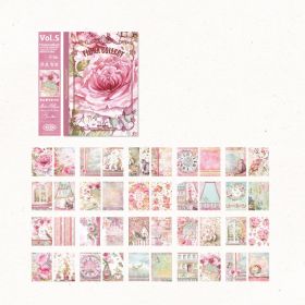 40 Pieces/set Of 8 Styles, Retro Material Paper, Rose Flower Manual Material Paper, Manual Book Material. 6.9 Inch *4.9 Inch (Style: Life With You)