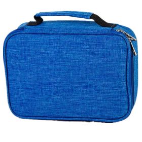 Pencil Case Large Capacity Multifunction Pencil Holder Stationery Organizer Box (Color: Blue)