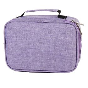 Pencil Case Large Capacity Multifunction Pencil Holder Stationery Organizer Box (Color: Purple)