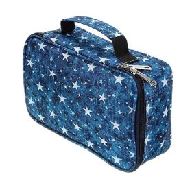 Pencil Case Large Capacity Multifunction Pencil Holder Stationery Organizer Box (Color: star)