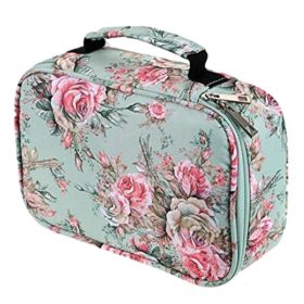 Pencil Case Large Capacity Multifunction Pencil Holder Stationery Organizer Box (Color: flower)