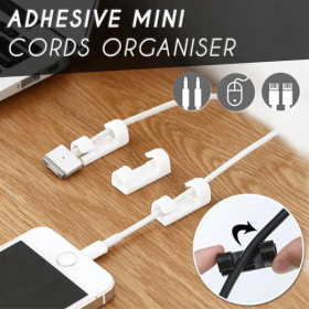 Cable Organizer Clips Cable Management Desktop & Workstation ABS Wire Manager Cord Holder USB Charging Data Line Bobbin Winder (Color: Black M)