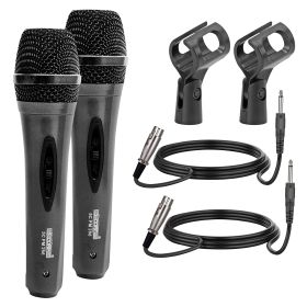 5Core Microphone Dynamic Microfono XLR Audio Cardioid Mic Vocal Karaoke Singing PM 286 (QUANTITY: 2PCS Dynamic Microphone)