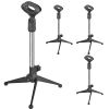 5 Core Premium Mini Microphone Stand Tripod Universal Adjustable Desk Microphone Stand Portable Foldable Table Top Desktop Stand with Small Plastic Mi