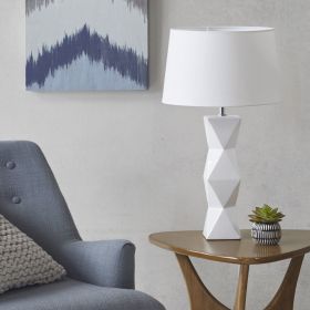 [Only support Drop Shipping Buyer] Kenlyn Geometric Ceramic Table Lamp (Color: as Pic)